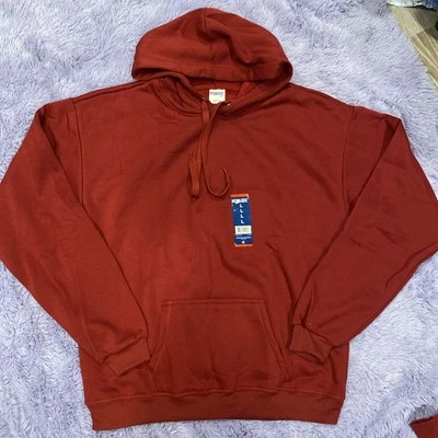Sudadera con capucha Mission Ridge para hombre roja oscura manga larga talla grande nueva con etiquetas Foto 1 de 3