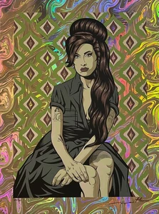 Amy Winehouse Foil by Justin Hampton  ed:30 - Picture 1 of 1