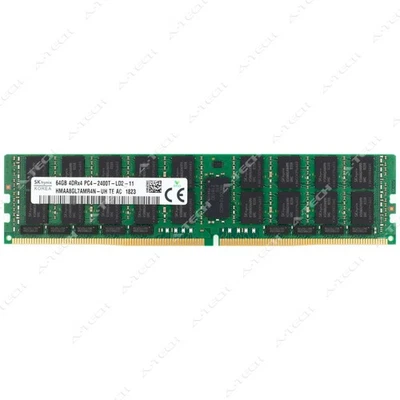 Hynix 64GB DDR4 2400 MHz PC4-19200 ECC LRDIMM Server Memory RAM HMAA8GL7AMR4N-UH - Image 1 of 2