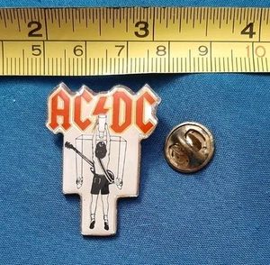 RARE AC/DC Flick OF The Switch enamel jacket lapel pin rock music band pin - Picture 1 of 3
