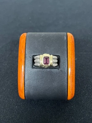 Authentic Vintage David Yurman Cable Motif Iolite 14K 925 Ring - Image 1 of 4