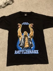 Stone Cold Steve Austin 100% Pure Rattlesnake T-Shirt WWE WWF Men's- Large - Picture 1 of 4