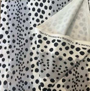 Waverly 3 Yards Fabric White 54” Grey Black Animal Print Spot On USA - Picture 1 of 7