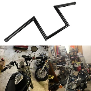 8" Rise Z-Bars 1" Handlebars For Harley Sportster XL883 1200 Custom Softail Dyna - Picture 1 of 11