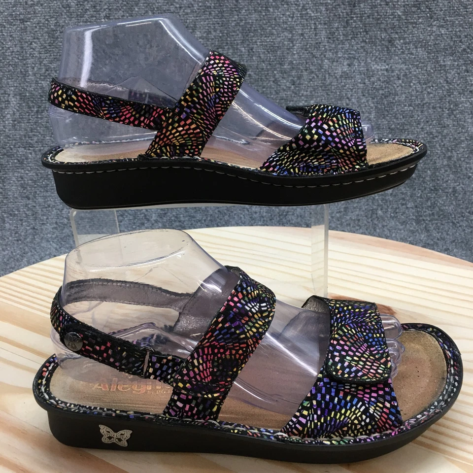 Sandalias Alegria para mujer 38 Verona Viewmaster con tiras negras multicolores Foto 1 de 4