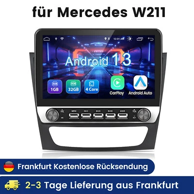 Für Mercedes Benz CLS E-Class W211 W219 Carplay Android 14 Autoradio GPS Navi - Bild 1 von 4