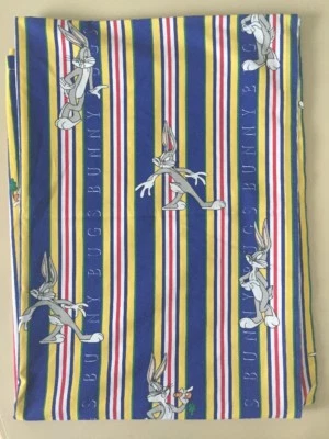 Bugs Bunny De Colección Rayas Doble Hoja Plana Tela Acolchado Artesanía The Bibb Company Foto 1 de 4