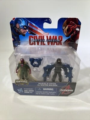 Marvel Miniverse 2.5" Capitão América Guerra Civil Visão vs Soldado Invernal #ML - Imagem 1 de 4
