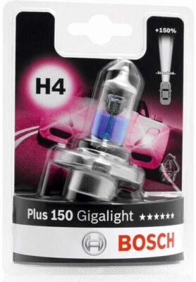 KIT LAMPADE ALOGENE H4 PLUS + 150 GIGALIGHT BOSCH 1987301136 12V 60/55W 2 PEZZI - Immagine 1 di 4