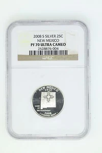 2008 S Silver 25c New Mexico Pf70 Ultra Cameo - Picture 1 of 2