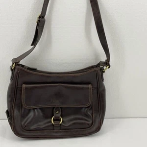 Rosetti Womens Brown Leather Adjustable Strap Inner Pockets Zipper Umbrella Pock - Picture 1 of 9
