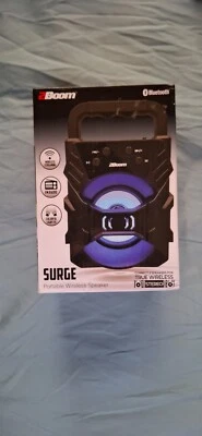 Altavoz inalámbrico portátil Bluetooth Surge 2Boom con luz radio FX FM Foto 1 de 3