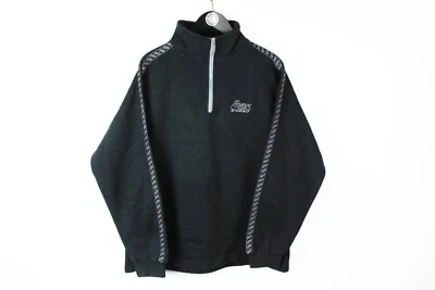SUDADERA ASICS VINTAGE CREMALLERA 1/4 TALLA L negra manga logo años 90 retro deportivo jumper Foto 1 de 4