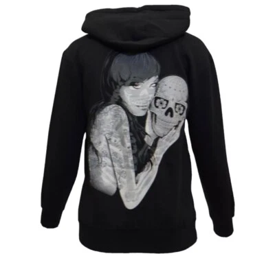 Женская черная толстовка с капюшоном Iron Fist Skull размер m/l для подростков - Изображение 1 из 3