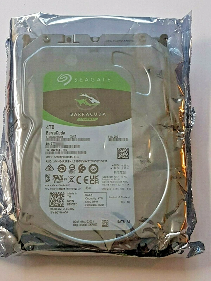 4 TB SATA Seagate barracuda Compute ST4000DM004 5400rpm 256MB 3.5 " HDD New - Image 1 of 1