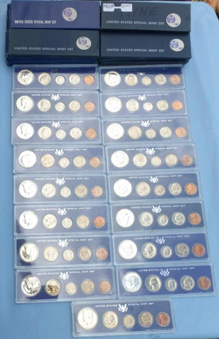30 SMS Sets, 1966 & 1967 Special Mint Sets, 40% Silver Kennedy Half Dollars Cover