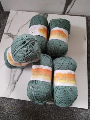 Cygnet Multi Tweeds Aran 80%Acrylic 15% Wool 5%Viscose 5balls x100g Knit Willow  - Image 1 of 4