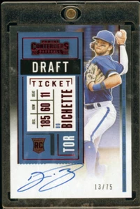 2020 Panini “rookie ticket” BO BICHETTE autograph AUTO RC #13/75 - Picture 1 of 2