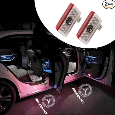 Luz LED láser sombra HD cortesía Ghost Door Step para Mercedes Benz A B E ML Foto 1 de 4