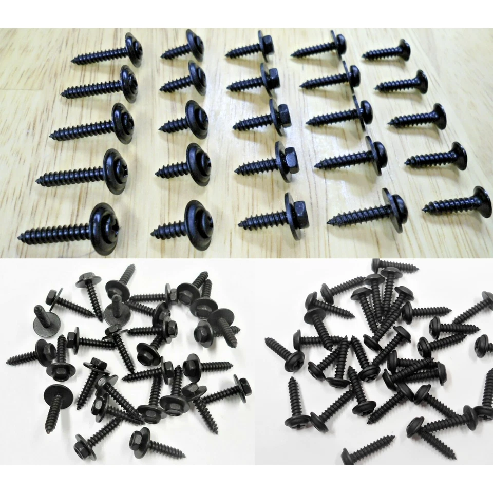 KIT 65 PC NUEVO (¡7 TIPOS DIFERENTES!) ¡TORNILLOS INT/EXT NEGROS! PARA DODGE DAKOTA DURANGO ETC Foto 1 de 4