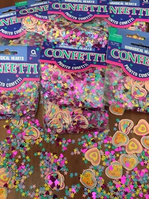 Lote 12 Nuevos Corazones Caprichosos Confeti Dispersos Día de San Valentín Cumpleaños Fiesta Decoración Foto 1 de 4