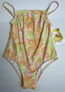 NWT Girls ROXY 7 Pastel Floral one-piece Swimsuit Bathing Suit $50 - Picture 1 of 8