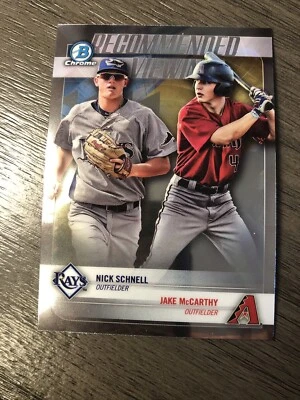 2018 Bowman Chrome-Recommended Viewing-Nick Schnell/Jake McCarthy #RV-SM-Mint - Image 1 of 2