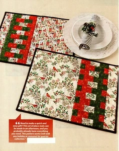 Festive Placemats Quilt Pattern Pieced ED - Picture 1 of 1