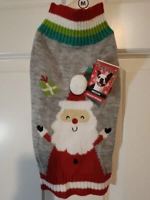 Suéter Simply Dog Gris Regalos de Papá Noel Talla M - Rojo/Blanco/Gris Nuevo con Etiquetas Foto 1 de 4