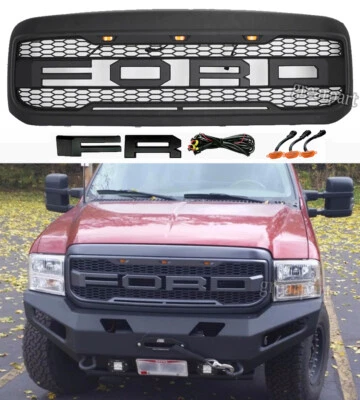For Ford F250 F350 1999-2004 Super Duty Raptor Style Front Grille Grill Mesh - Image 1 of 4