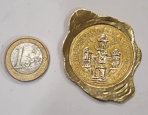 Republic of RAGUSA (Dubrovnik) ancient erinnophilus golden letterclasp St. Biagius - Picture 1 of 4