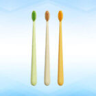  3pcs Charcoal Toothbrush Wheat Stalk Toothcomb Household Small Head Toothbrush