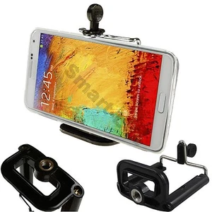 Mobile Phone Tripod Holder Clip Silver Fits For Galaxy S23 S22 S21 Ultra A32 A52 - Picture 1 of 5