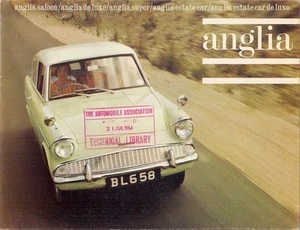 Ford Anglia 105E 1963-1964 UK Market Foldout Brochure Standard, De Luxe & Super - Picture 1 of 1