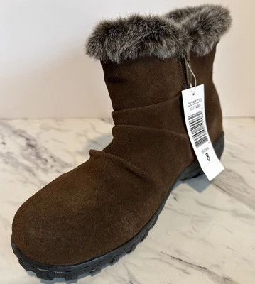 单鞋截肢者 - Khombu 踝靴 仅棕色右鞋 - 女式 8 码 全新 — 第 1/4 张图片