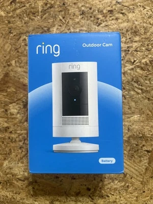 Ring Stick Up Cam Batería Inalámbrica Exterior/Interior Cámara - Blanca Foto 1 de 4
