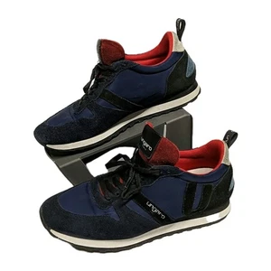 Ungaro Sneakers Men 10 Logo Leather & Suede Trainers Navy Blue Size EU43 US10 - Picture 1 of 13