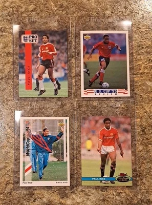 (4) Paul Ince 1990-91 Pro Set Rookie card RC 1992 Stadium Club 1993 Upper Deck - Image 1 of 4