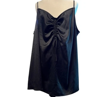 NWT Lane Bryant Gown Size 22 Black Short Negligee Open Back Strappy Sexy - Image 1 of 4