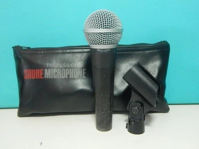 Microfone e acessórios vintage 1980S Shure SM58 funcionando modelo EUA - Imagem 1 de 4