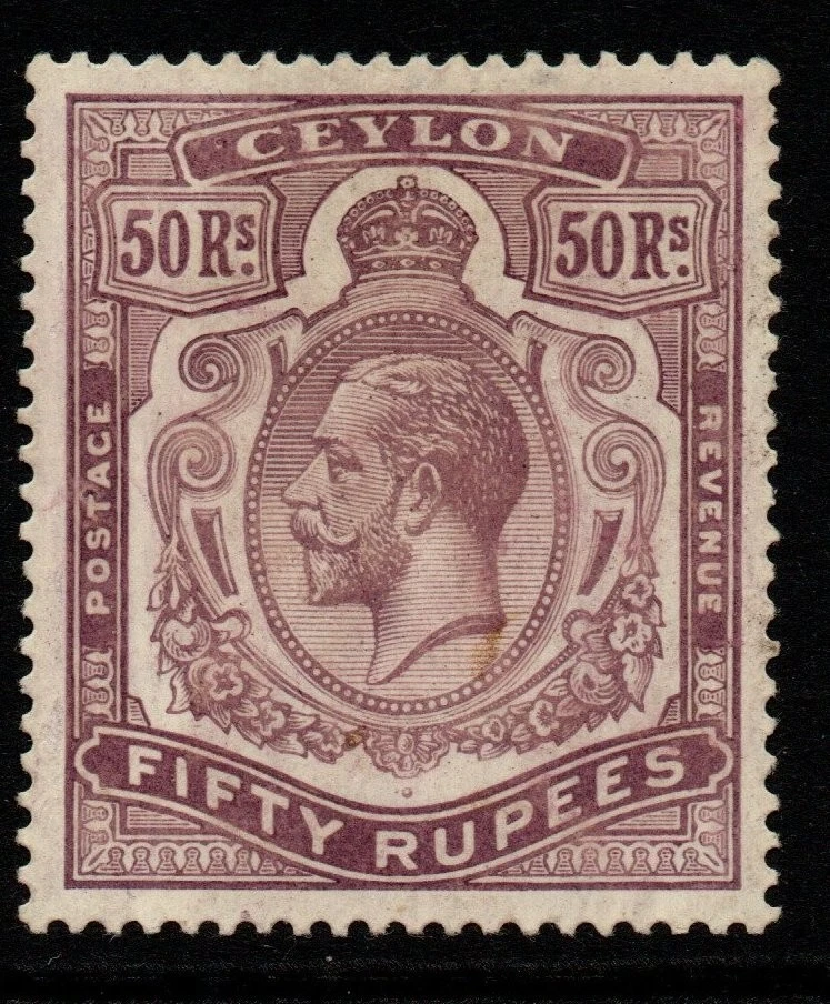 CEYLON SG320 1912 50r púrpura opaco con certificado aps mtd como nuevo Foto 1 de 1