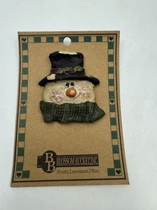 Prendedor muñeco de nieve de invierno Blossom Bucket Inc - copos de nieve y bufanda - Imagen 1 de 3