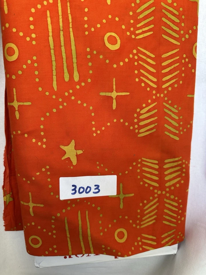 Observatory Batik Alison Glass Orange W/yellow Cotton Quilt Craft Fabric 1 Yard - Image 1 of 1