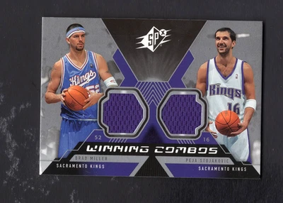 Combos de materiales ganadores SPx 2003-04 #WC28 Peja Stojakovic/Brad Miller MEM Foto 1 de 2