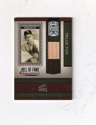 2005 NELLIE FOX  DONRUSS GREATS HALL OF FAME GU BAT RELIC CHICAGO WHITE SOX - Image 1 of 2