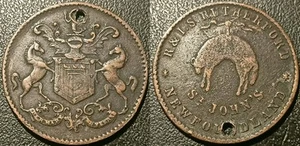 Canada - Newfoundland - 1/2 penny R. & I.S. Rutherford - St John’s non daté ! - Imagen 1 de 1