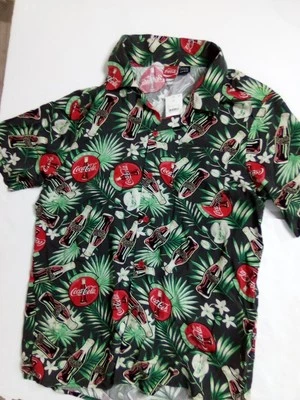 Brand New Enjoy Coca Cola Hawaiian Shirt Novelty Men's Medium Cabana - Image 1 of 4