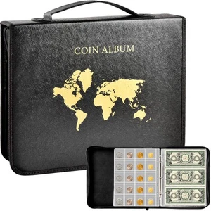 Coin Collection Book Holder for Collectors, 200 Pockets Collecting Album & 30... - Picture 1 of 7