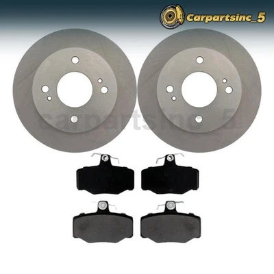 Brake Rotor Brake Pad Rear 3x for Nissan Almera 1.8L 2001 2002 2003 2004 2005 - Image 1 of 4