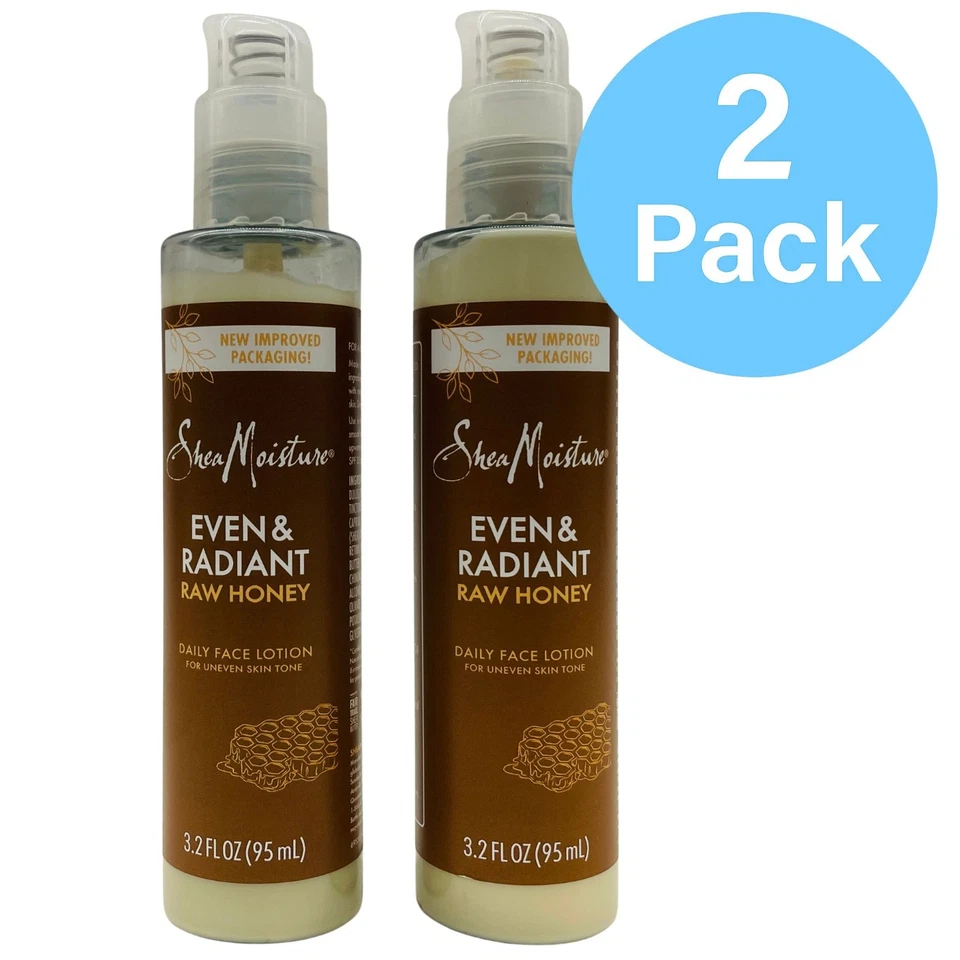 Loción facial de miel cruda uniforme y radiante SheaMoisture paquete de 2 3,2 fl oz nueva Foto 1 de 2